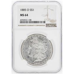 1885-O $1 Morgan Silver Dollar Coin NGC MS64