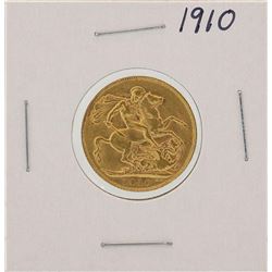 1910 Great Britain Sovereign Gold Coin