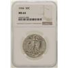 Image 1 : 1944 Walking Liberty Half Dollar Coin NGC MS64