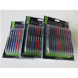 Bundle of 3 Packs of Pens 24 in each pack