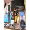 Image 1 : Flat of New Assorted Hair products / Argan Oil / Curling Iron / Brush etc.
