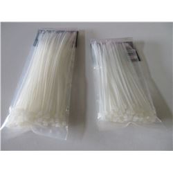 2 New packs of Cable/Zip Ties 100 per pack / 8 inch & 6 inch