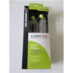 New Pair of Monster portable Headphones / Clarity HD in ear