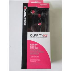 New Pair of Monster portable Headphones / Clarity HD in ear