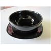 Image 1 : Set of 4 New Soup Bowls and Plates / Black