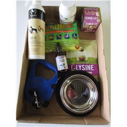 Flat of Pet Products / Shampoo / Cat Licks / Retractable Leash and more