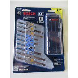 New Bosch 14 piece Jig Saw Blade set with case
