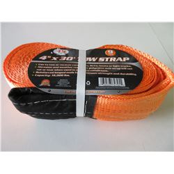 New 4 inch x 30 foot Tow Strap /  9 Ton 18,000lb / will not rot or tear