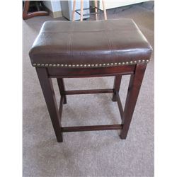 New Upolstered Saddle Stool / 18.4 x 14.25 x 26 " tall