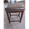 Image 1 : New Upolstered Saddle Stool / 18.4 x 14.25 x 26 " tall