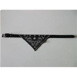 New Bandana Dog Collar / from 15in - 18 1/2 in / large dogs / Black