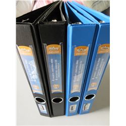 4 New Hilroy 4 pocket - easy pull ring 1 inch  Binders