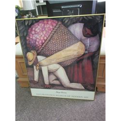Diego Rivera / San Francisco Museum of Art  / high quality frame 27 x 31