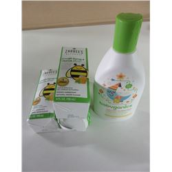 3 Zarbees Cough Syrup for 12 month + / & Babyganics bubble bath