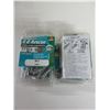 Image 1 : 4 New packs of E-Z Anchors for drywall / no.8  zinc self drilling 20 pieces per