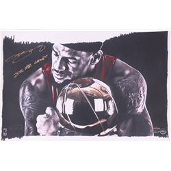 LeBron James Signed LE Heat "Magic Moment" 16x24 Lithograph Inscribed "2012 NBA Champs" (UDA COA)