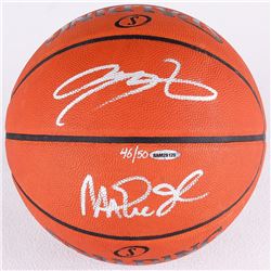 Magic Johnson  LeBron James Signed LE Official NBA Game Ball (UDA COA)