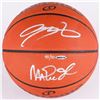 Image 1 : Magic Johnson  LeBron James Signed LE Official NBA Game Ball (UDA COA)