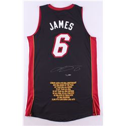LeBron James Signed LE Heat "10th NBA Anniversary" Authentic Adidas On-Court Career Highlight Stat J