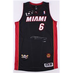 LeBron James Signed Heat Adidas On-Court Jersey with 2013 "Back 2 Back"  "NBA Finals MVP" Patches Li