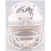 Image 1 : J.J. Watt Signed Texans Custom Matte White ICE Speed Mini Helmet (JSA COA)