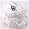 Image 1 : Emmitt Smith Signed Cowboys Custom Matte White ICE Mini Speed Helmet (JSA COA)