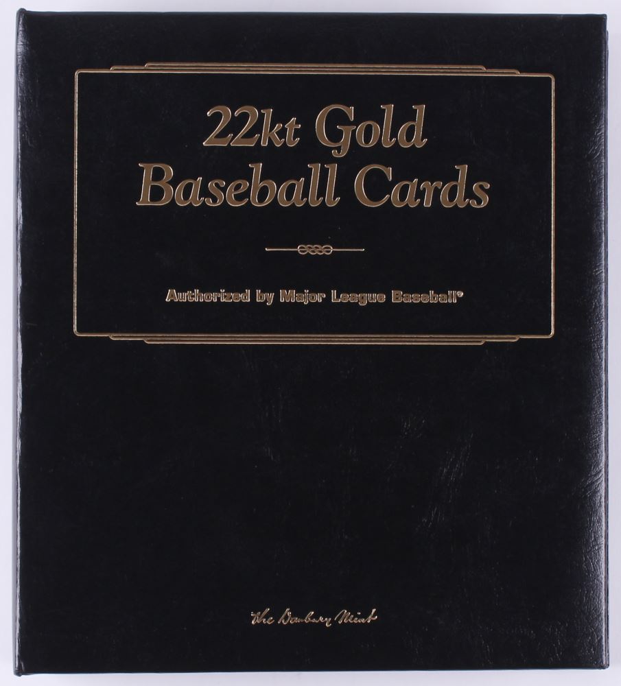 Complete Set of (50) 199603 Danbury Mint 22kt Gold Baseball Cards with 30 babe Ruth, 7 Duke Snide