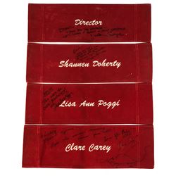 Obsessed (1992) - Collection of 4 Signed Director's Chairs Backs
