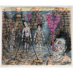 Children of the Night (1991) - Torture Chamber Concept Color Art
