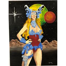Sybil Danning - Battle Beyond The Stars Original Historic Art (24x18) by Robert Kurtzman - His First