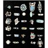 Image 1 : 30 Native American Zuni and Navajo Silver Rings