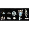 Image 2 : 30 Native American Zuni and Navajo Silver Rings