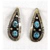 Image 1 : Vintage Navajo Sterling Turquoise Earrings