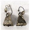 Image 1 : Navajo Old Pawn Sterling Silver Cowbell Earrings