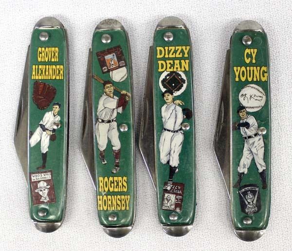 Vintage Novelty Folding Knife Co. Baseball Knives