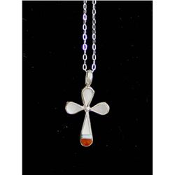 Zuni Sterling Inlay Child's Necklace
