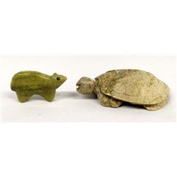 2 Native American Zuni Carved Stone Fetishes