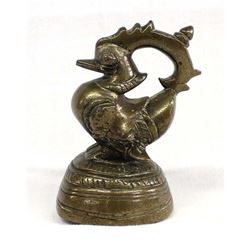 Antique Chinese Bronze Rooster Opium Weight