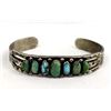 Image 1 : Navajo Fred Harvey Sterling Turquoise Bracelet