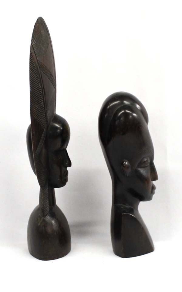 Pair of African Carved Ebony Wood Statues