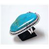 Image 2 : Large Navajo Sterling Turquoise Ring, Size 9.5