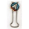 Image 1 : Beautiful Zuni Sterling Inlay Key Ring by Booqua