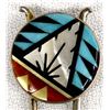 Image 2 : Beautiful Zuni Sterling Inlay Key Ring by Booqua