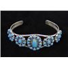 Image 1 : Vintage Navajo Sterling Turquoise Cuff Bracelet