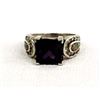 Image 1 : Sterling Silver Amethyst and Opal Ring, Size 7