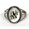 Image 1 : Navajo Sterling Inlay Cardinal Cuff Bracelet