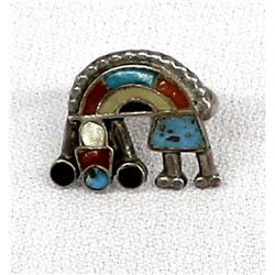 Native American Zuni Sterling Inlay Ring, Size 7