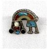 Image 1 : Native American Zuni Sterling Inlay Ring, Size 7