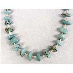 Beautiful Navajo Heishi and Turquoise Necklace