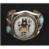 Image 1 : Zuni Sterling Inlay Buffalo Dancer Bracelet